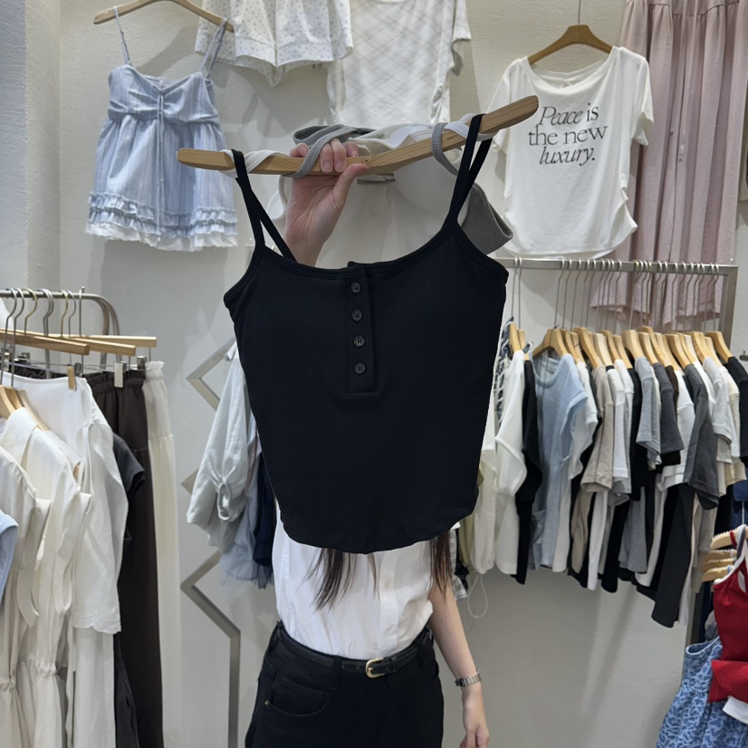 HIPTIQUE韓國直郵女士新款職業休閑時尚推薦吊帶背心紐扣HIPTIQUE吊帶/背心圖色3