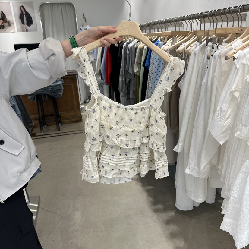 ACKER韓國直郵實拍女裝新款時尚休閑職業26夏季吊帶背心亞麻ACKER吊帶/背心