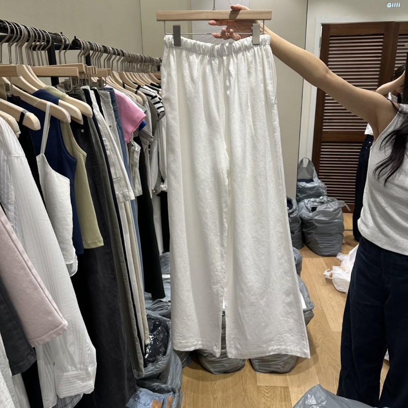 GILLI東大門實拍韓國女士新款人氣熱賣26夏季時尚休閑褲亞麻GILLI休閑褲