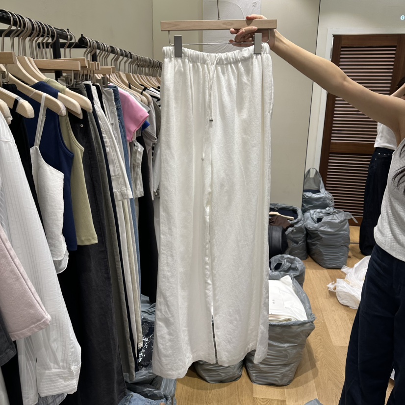 GILLI東大門實拍韓國女士新款人氣熱賣26夏季時尚休閑褲亞麻GILLI休閑褲圖色1