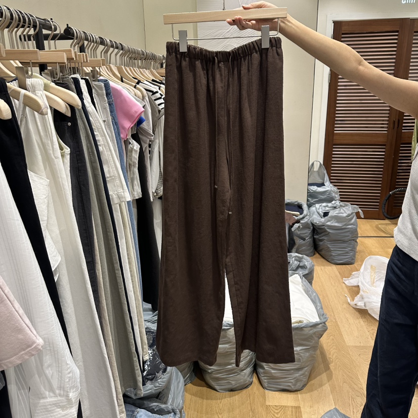GILLI東大門實拍韓國女士新款人氣熱賣26夏季時尚休閑褲亞麻GILLI休閑褲圖色2