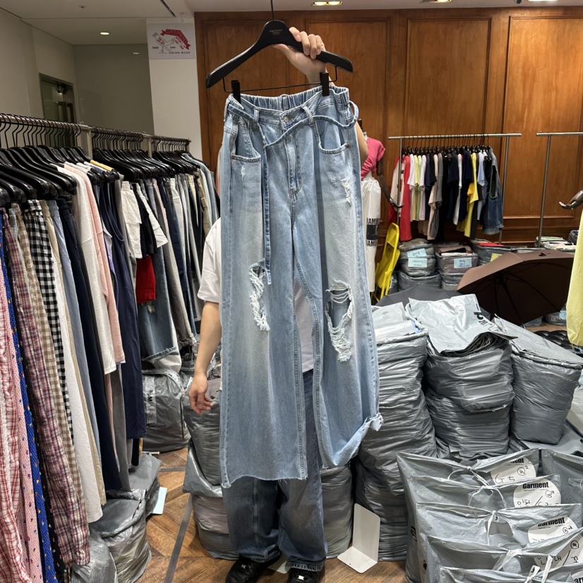 GARMENT-P韓國直郵女裝新款時尚人氣職業26夏季牛仔褲復古GARMENT牛仔褲圖色1