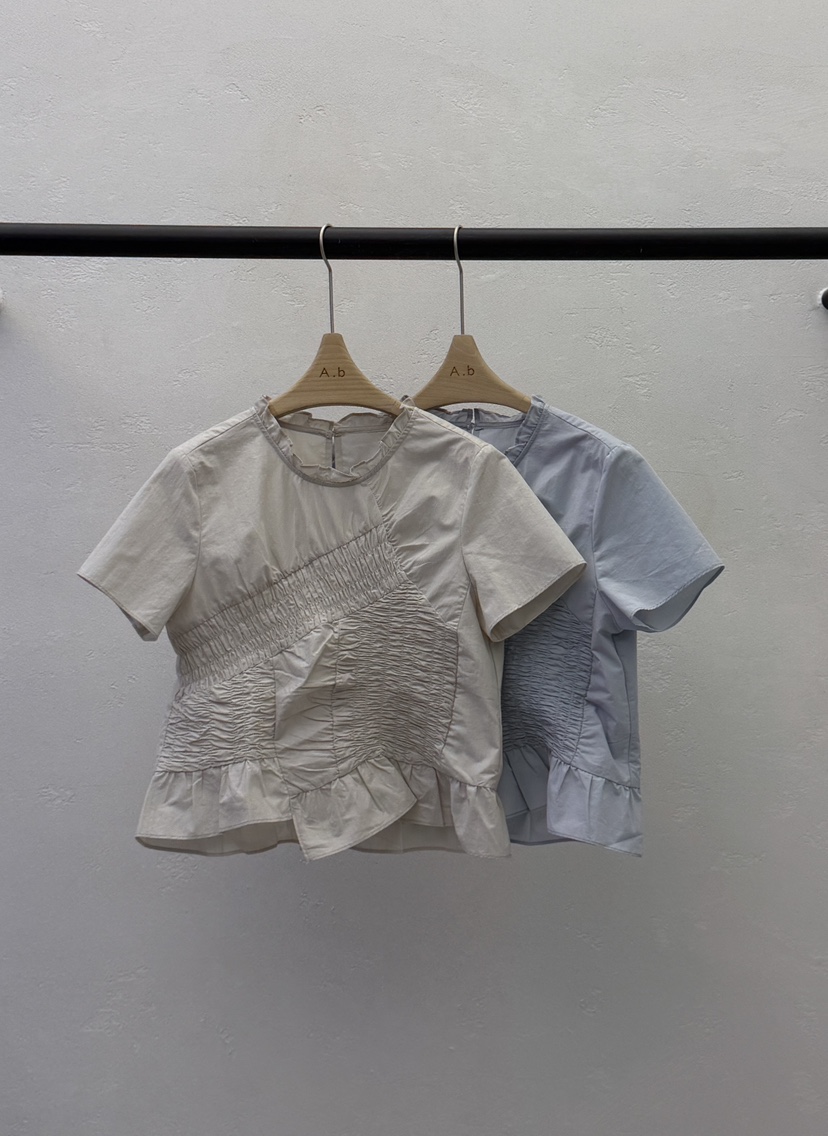AUTUMN BEIGE-Q韓國代購女裝新品推薦熱賣26夏季襯衫蕾絲衫A.b/AUTUMN BEIGE襯衫/蕾絲衫