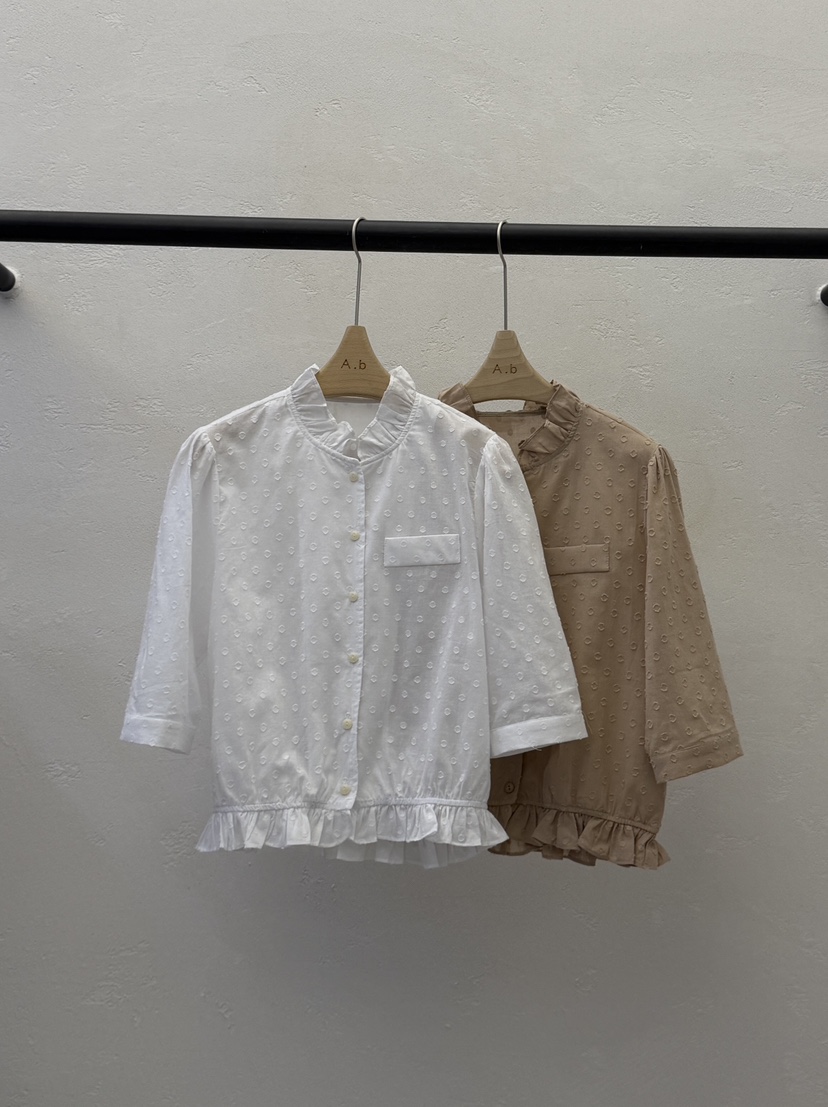 AUTUMN BEIGE-Q東大門實拍韓國女裝新款26春夏襯衫蕾絲衫A.b/AUTUMN BEIGE襯衫/蕾絲衫