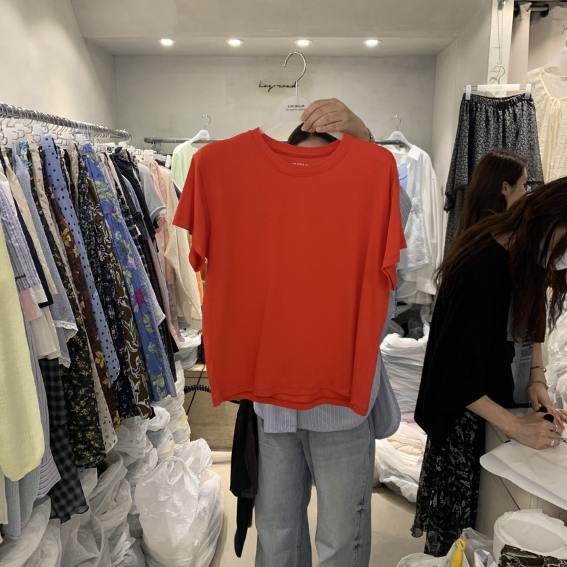 LOGROAD韓國直郵實拍女士新品26春夏休閑職業人氣推薦T恤LOG ROADT恤圖色3