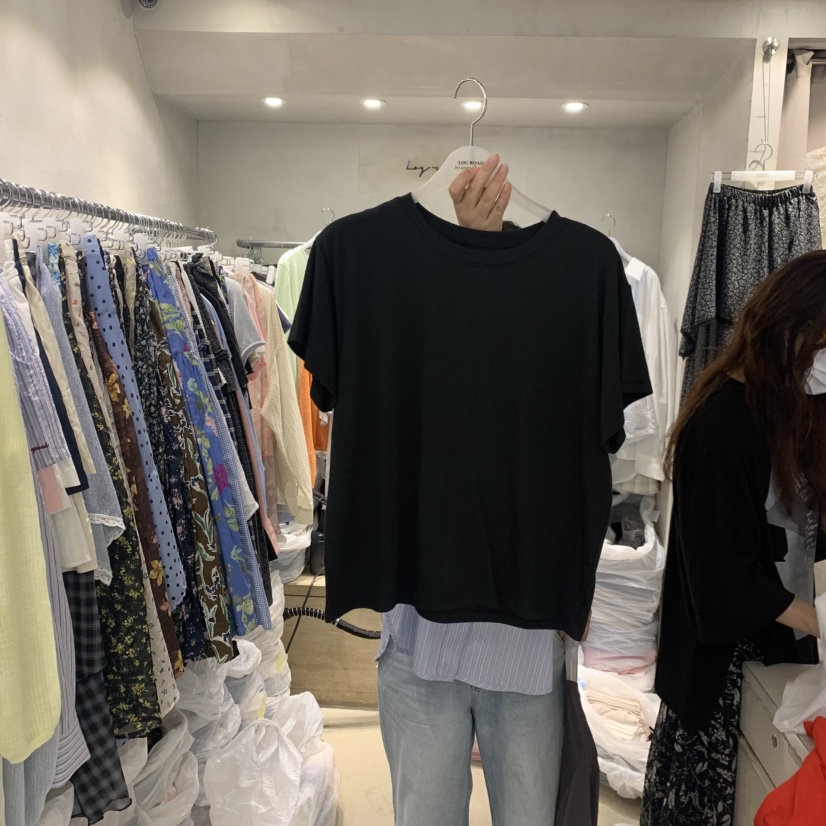 LOGROAD韓國直郵實拍女士新品26春夏休閑職業人氣推薦T恤LOG ROADT恤圖色5