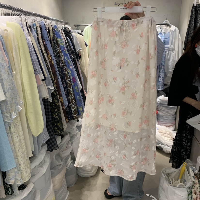 LOGROAD韓國東大門直郵女裝新品26春夏熱賣人氣休閑推薦長裙LOG ROAD長裙圖色1