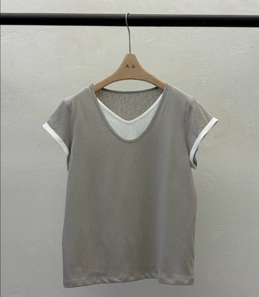 AUTUMN BEIGE-Q韓國東大門直郵女裝新品推薦時尚T恤假兩件A.b/AUTUMN BEIGET恤圖色1