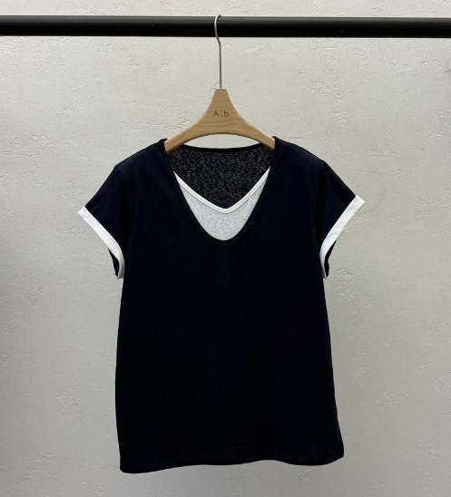 AUTUMN BEIGE-Q韓國東大門直郵女裝新品推薦時尚T恤假兩件A.b/AUTUMN BEIGET恤圖色3