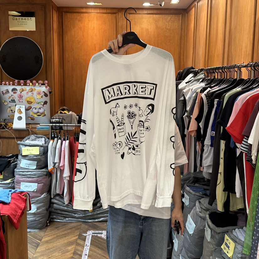 GARMENT-P韓國東大門代購女裝新款26夏季時尚職業長袖T恤GARMENT長袖T恤圖色1