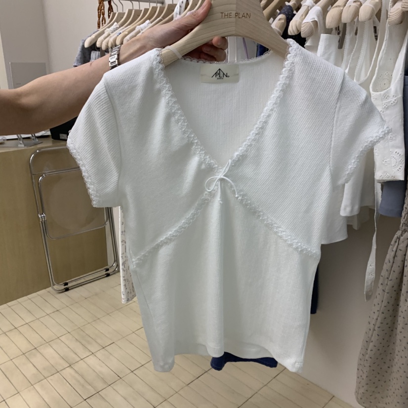 THEPLAN韓國東大門直郵女裝新品26夏季26春夏休閑T恤孔眼THE PLANT恤圖色1