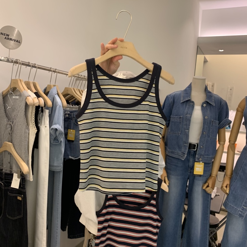 PHILO韓國直郵女士新款26春夏時尚推薦職業休閑熱賣吊帶背心PHILO吊帶/背心圖色1