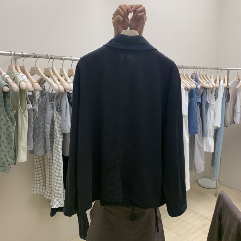 THEPLAN韓國直郵女士新品時尚職業26春夏26夏季夾克亞麻布THE PLAN夾克