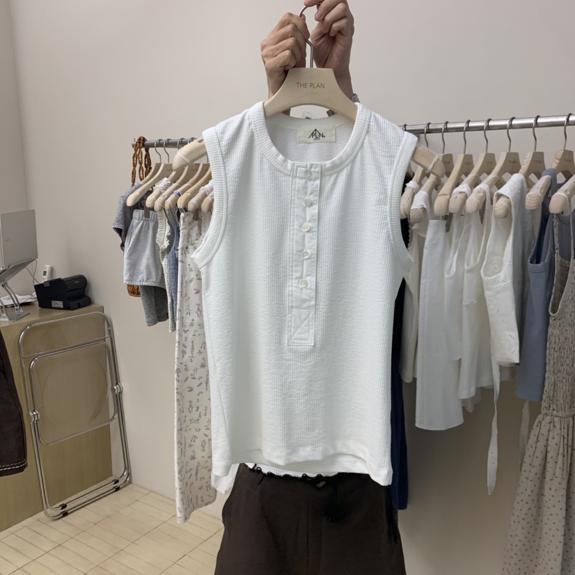 THEPLAN韓國直郵女裝新品推薦休閑時尚熱賣人氣吊帶背心羅紋THE PLAN吊帶/背心圖色3