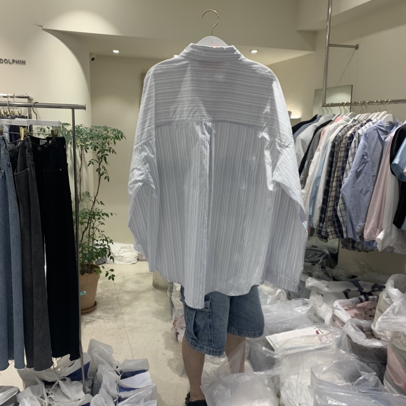 ENDOLPHIN韓國代購女裝新品時尚26夏季26春夏襯衫蕾絲衫口袋ENDOLPHIN襯衫/蕾絲衫