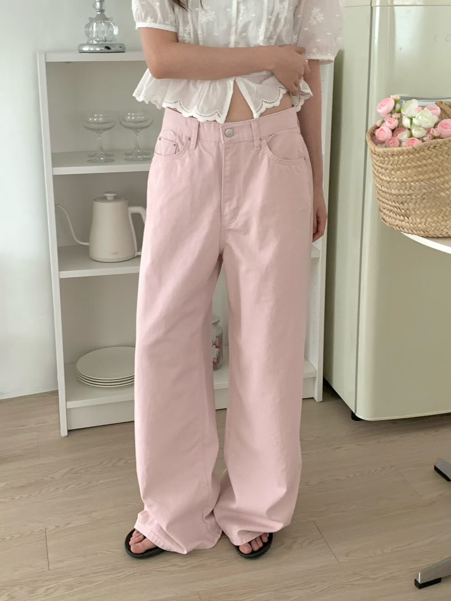 RARESOME韓國直郵女裝新品時尚人氣熱賣26春夏牛仔褲不含腰帶RARESOME牛仔褲圖色2