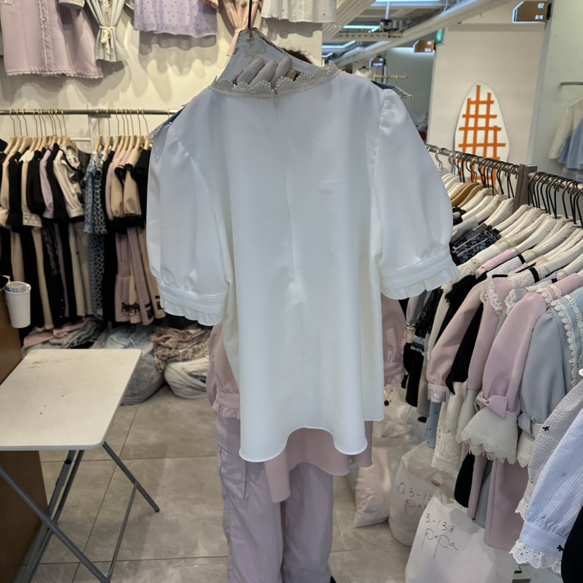 PAPA韓國代購女士新品休閑26夏季時尚人氣26春夏襯衫蕾絲衫Papaine/HALMADE襯衫/蕾絲衫