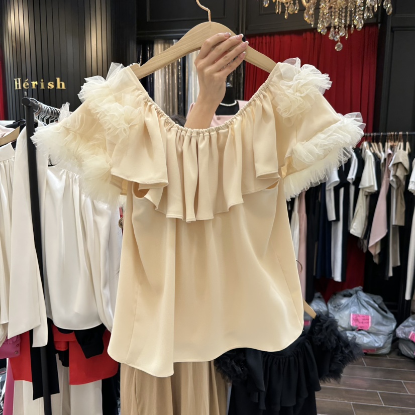 HERISH-HAUTE韓國直郵女裝新品熱賣時尚推薦休閑襯衫蕾絲衫Herish-Haute-A襯衫/蕾絲衫