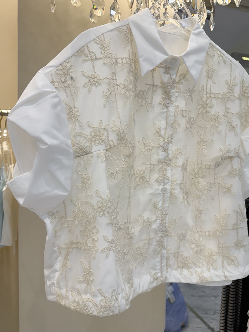 81 MARKET-L韓國東大門代購女裝新款26春夏休閑襯衫蕾絲衫81 MARKET-L襯衫/蕾絲衫