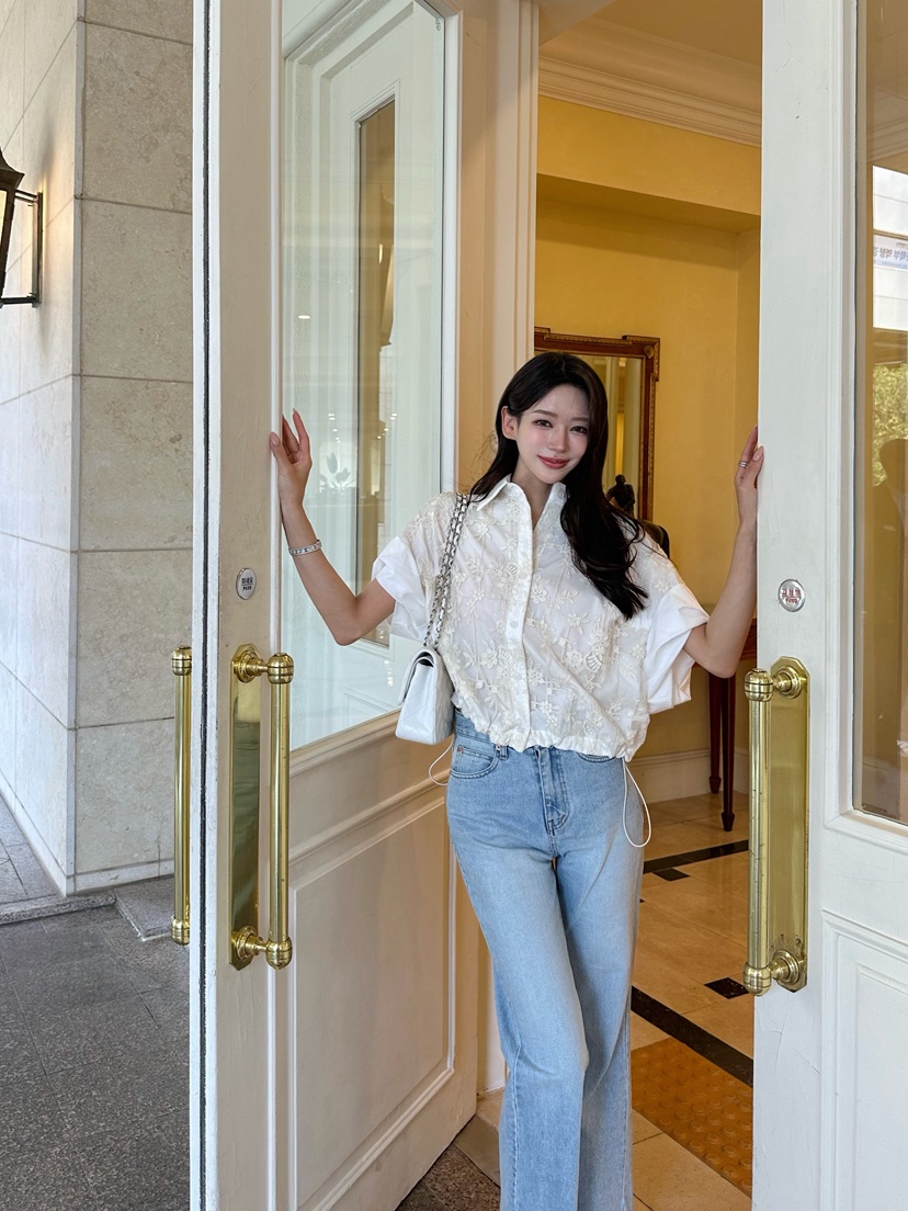 81 MARKET-L韓國東大門代購女裝新款26春夏休閑襯衫蕾絲衫81 MARKET-L襯衫/蕾絲衫