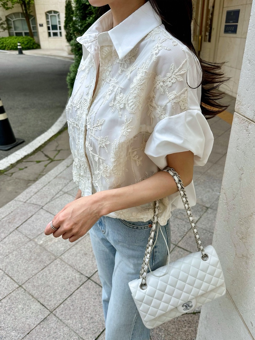 81 MARKET-L韓國東大門代購女裝新款26春夏休閑襯衫蕾絲衫81 MARKET-L襯衫/蕾絲衫