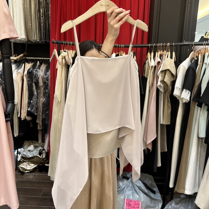 HERISH-HAUTE韓國東大門直郵女裝新款26春夏吊帶背心雪紡緞面Herish-Haute-A吊帶/背心圖色1