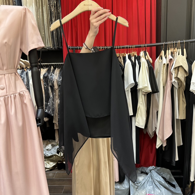HERISH-HAUTE韓國東大門直郵女裝新款26春夏吊帶背心雪紡緞面Herish-Haute-A吊帶/背心圖色3