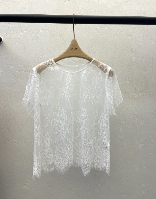 AUTUMN BEIGE-Q韓國直郵實拍女裝新款時尚26夏季T恤蕾絲A.b/AUTUMN BEIGET恤圖色2