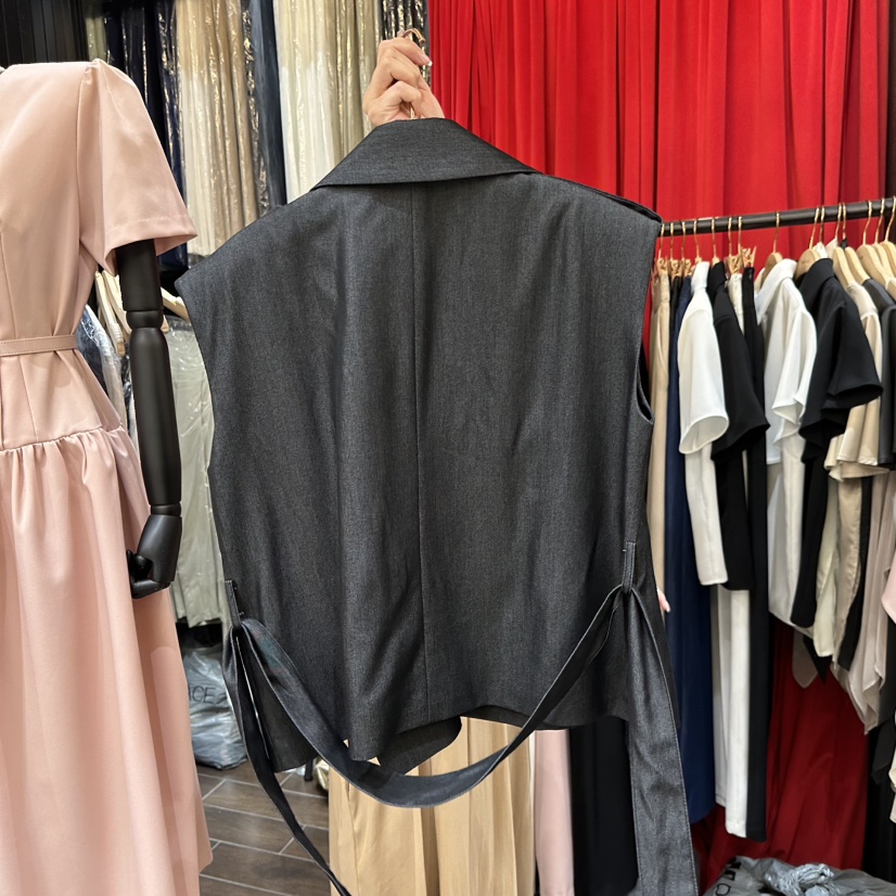 HERISH-HAUTE東大門實拍韓國女裝新品人氣26夏季馬甲含腰帶Herish-Haute-A馬甲