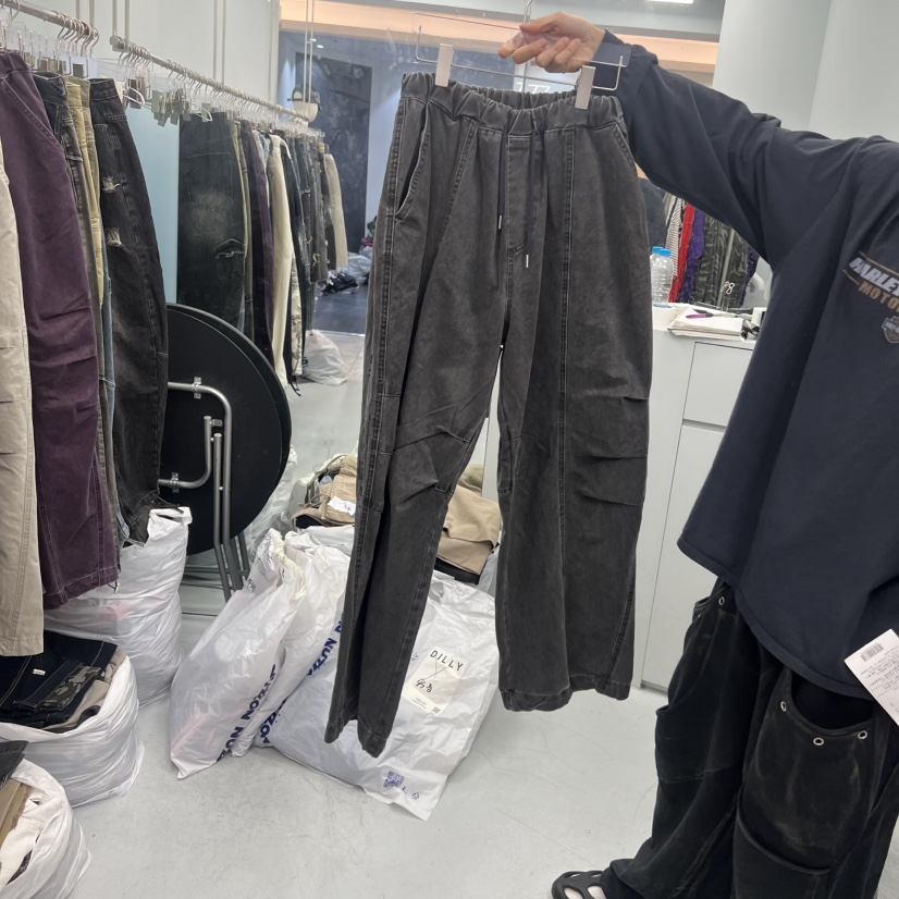 UNUSED,LAB韓國直郵實拍女裝新品熱賣時尚休閑褲男女同款UNUSED,LAB休閑褲圖色2