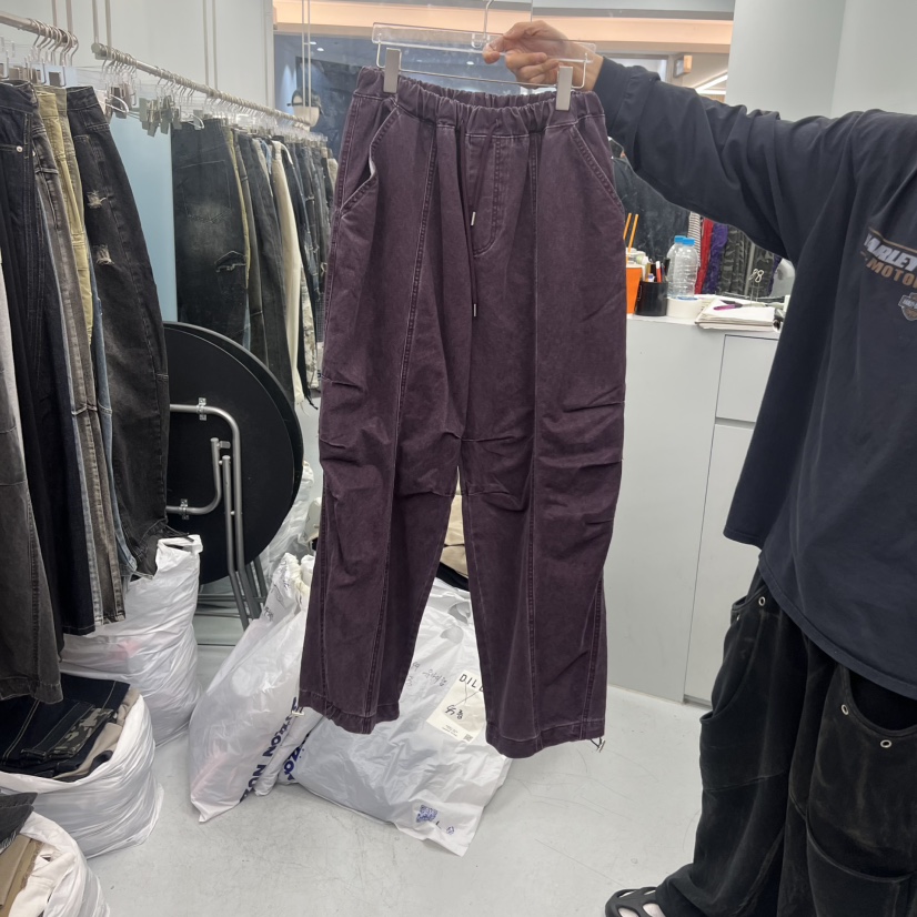 UNUSED,LAB韓國直郵實拍女裝新品熱賣時尚休閑褲男女同款UNUSED,LAB休閑褲圖色3