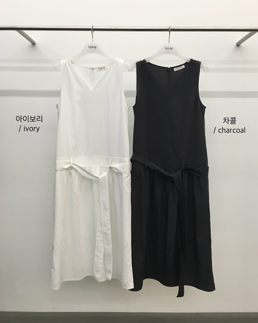 HEMP-P韓國東大門代購女士新款26春夏職業26夏季連衣裙腰帶hemp連衣裙