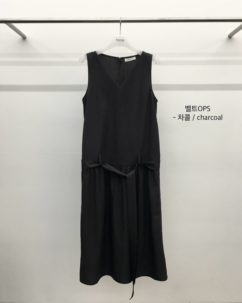 HEMP-P韓國東大門代購女士新款26春夏職業26夏季連衣裙腰帶hemp連衣裙圖色2