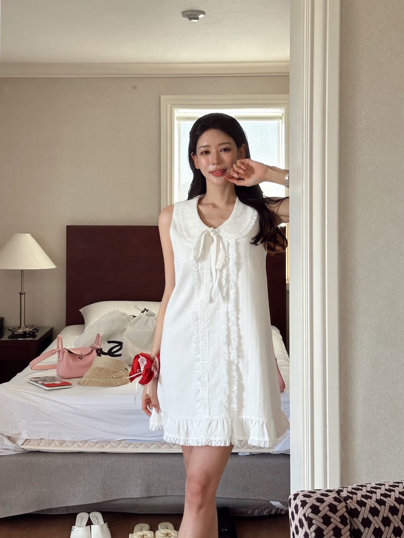 81 MARKET-L韓國東大門直郵女裝新品熱賣推薦連衣裙絲帶81 MARKET-L連衣裙