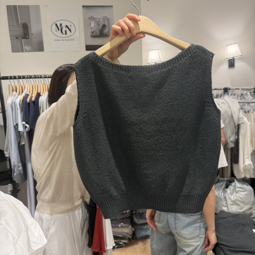 M.G.N韓國直郵女士新品26夏季推薦休閑時尚吊帶背心粗花呢MAGNET吊帶/背心