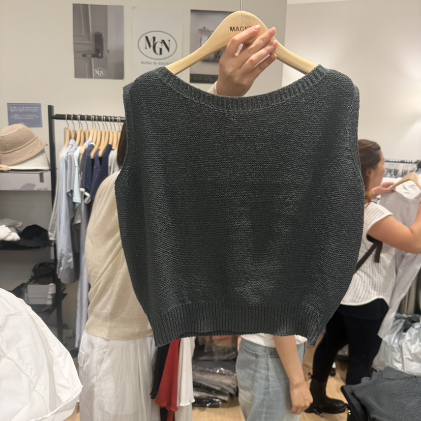 M.G.N韓國直郵女士新品26夏季推薦休閑時尚吊帶背心粗花呢MAGNET吊帶/背心圖色2