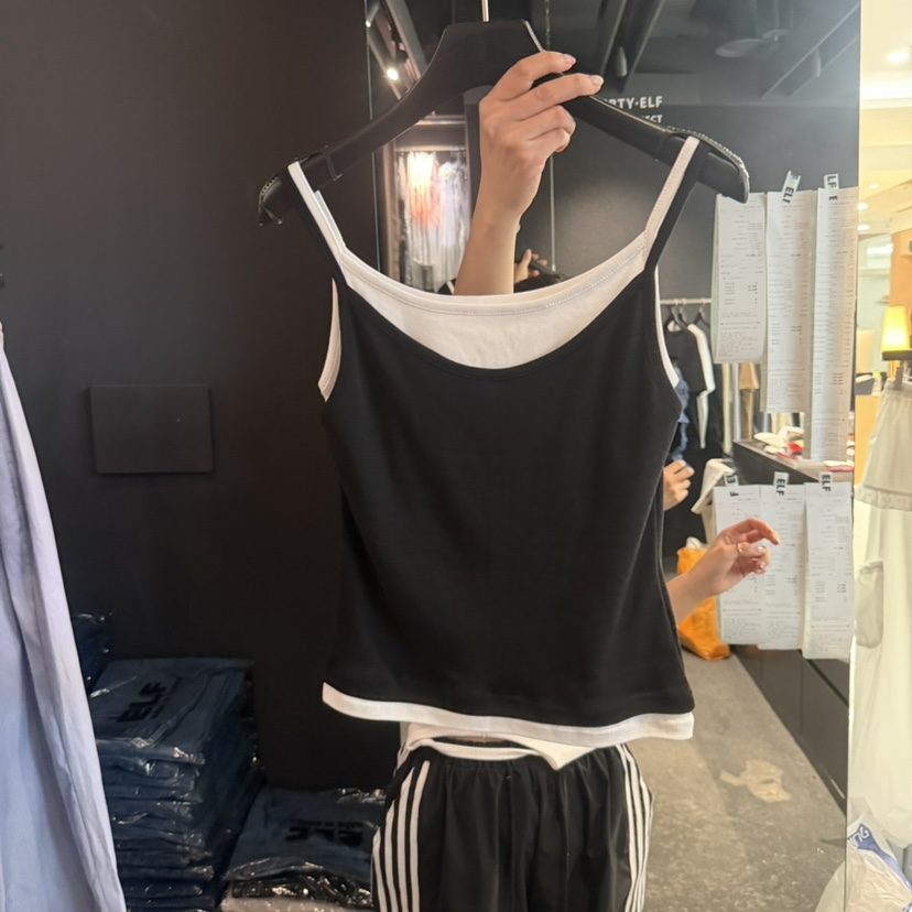 ELF-L東大門實拍韓國女裝新品26春夏熱賣吊帶背心假兩件PROJECT ELF/ELF-L吊帶/背心圖色3