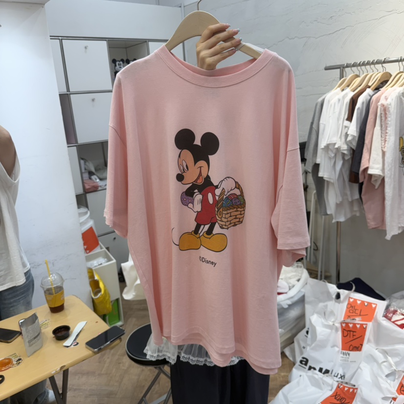 DE LINE韓國東大門代購女士新品休閑熱賣26春夏推薦職業T恤DE LINET恤圖色2
