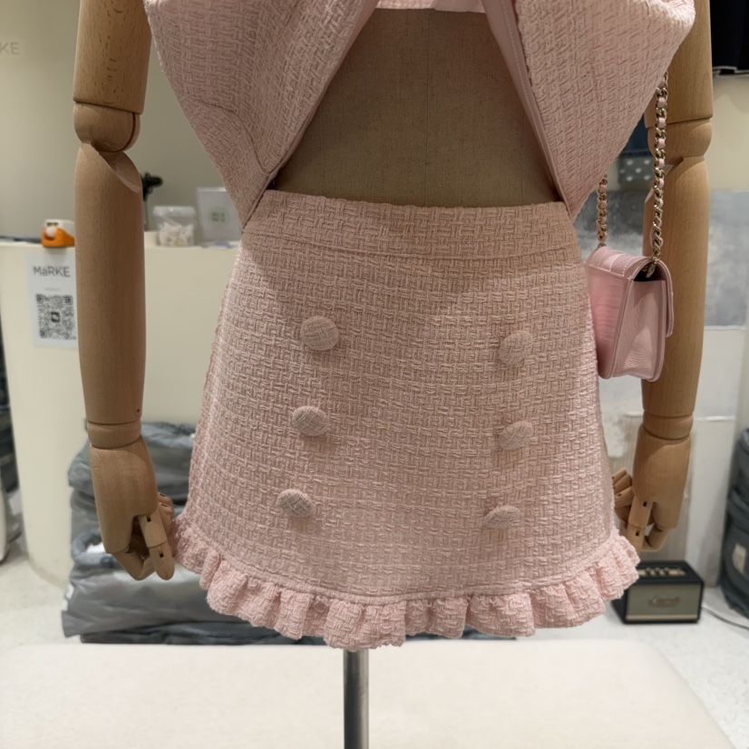 MARKE-P韓國代購女士新款職業推薦休閑時尚26春夏裙褲粗花呢MARKE-P裙褲圖色1