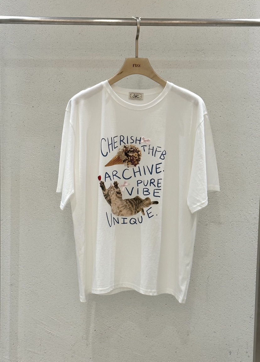 FIZZ韓國代購女裝新品熱賣職業推薦26夏季人氣時尚26春夏T恤FIZZT恤圖色1