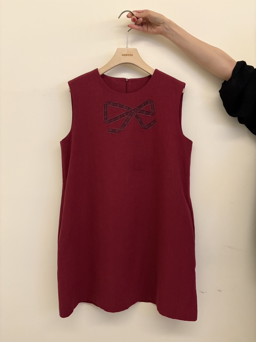 BALANCE韓國東大門代購女裝新品推薦26夏季26春夏連衣裙亞麻緞BALANCE連衣裙圖色2