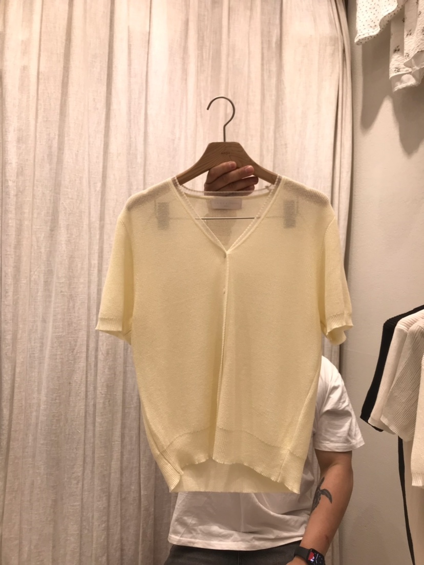 AHOY韓國直郵實拍女士新品休閑職業26春夏時尚針織衫透明AHOY針織衫圖色2