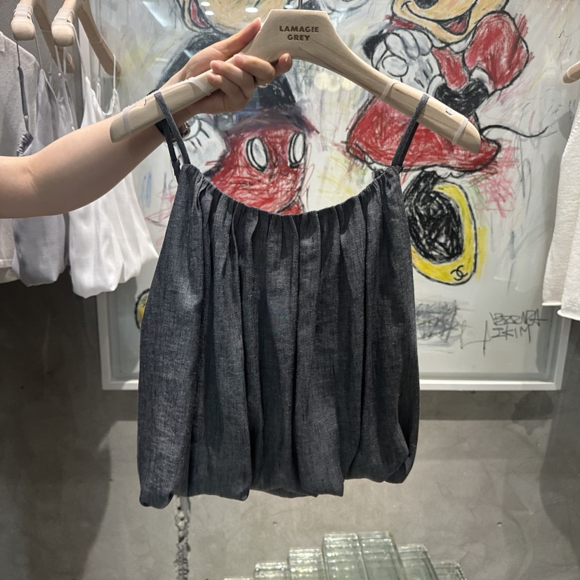 LAMAGIEPIE/LAMAGIE GREY韓國直郵女裝新款熱賣吊帶背心亞麻燈籠LAMAGIEPIE/LAMAGIE GREY吊帶/背心圖色3