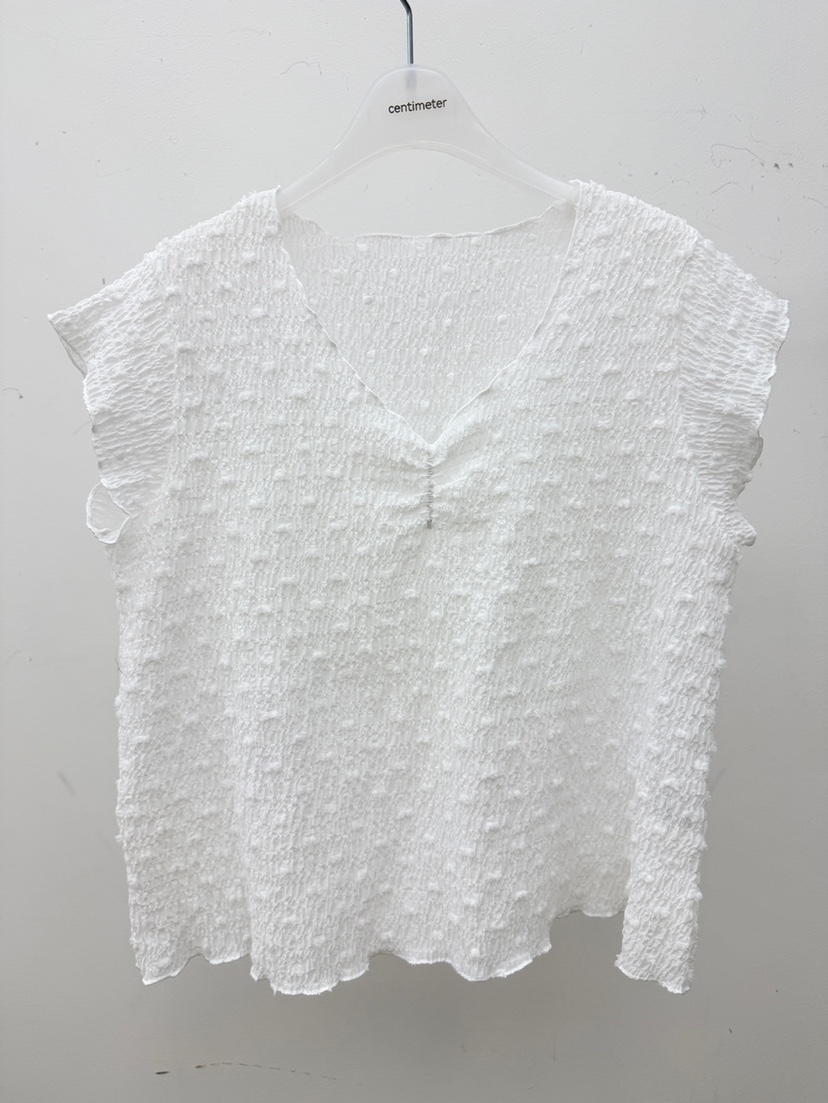 CM韓國直郵女士新品26夏季26春夏人氣職業時尚襯衫蕾絲衫絨CM_centimeter襯衫/蕾絲衫圖色1