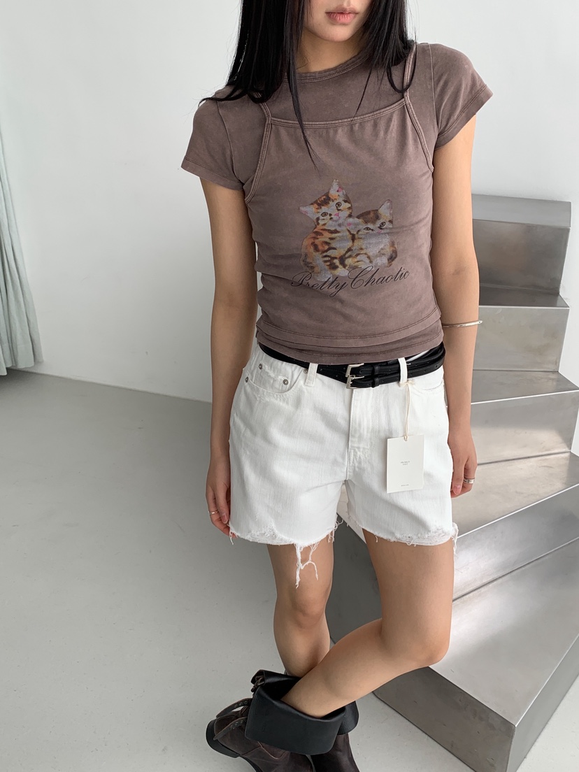 PROJECT SALT韓國直郵女士新品休閑短褲PROJECTSALT短褲