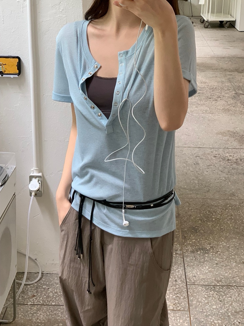UNBOUND韓國代購女裝新品推薦時尚熱賣職業休閑人氣26春夏T恤UNBOUNDT恤