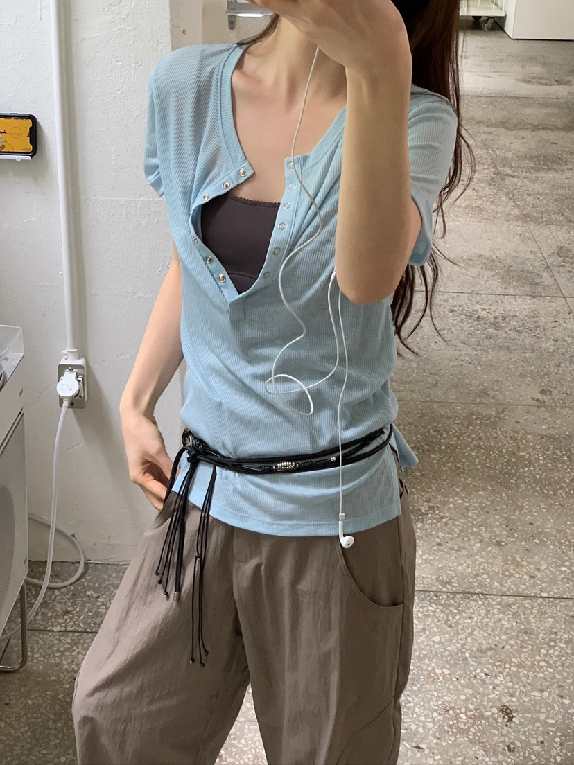 UNBOUND韓國代購女裝新品推薦時尚熱賣職業休閑人氣26春夏T恤UNBOUNDT恤