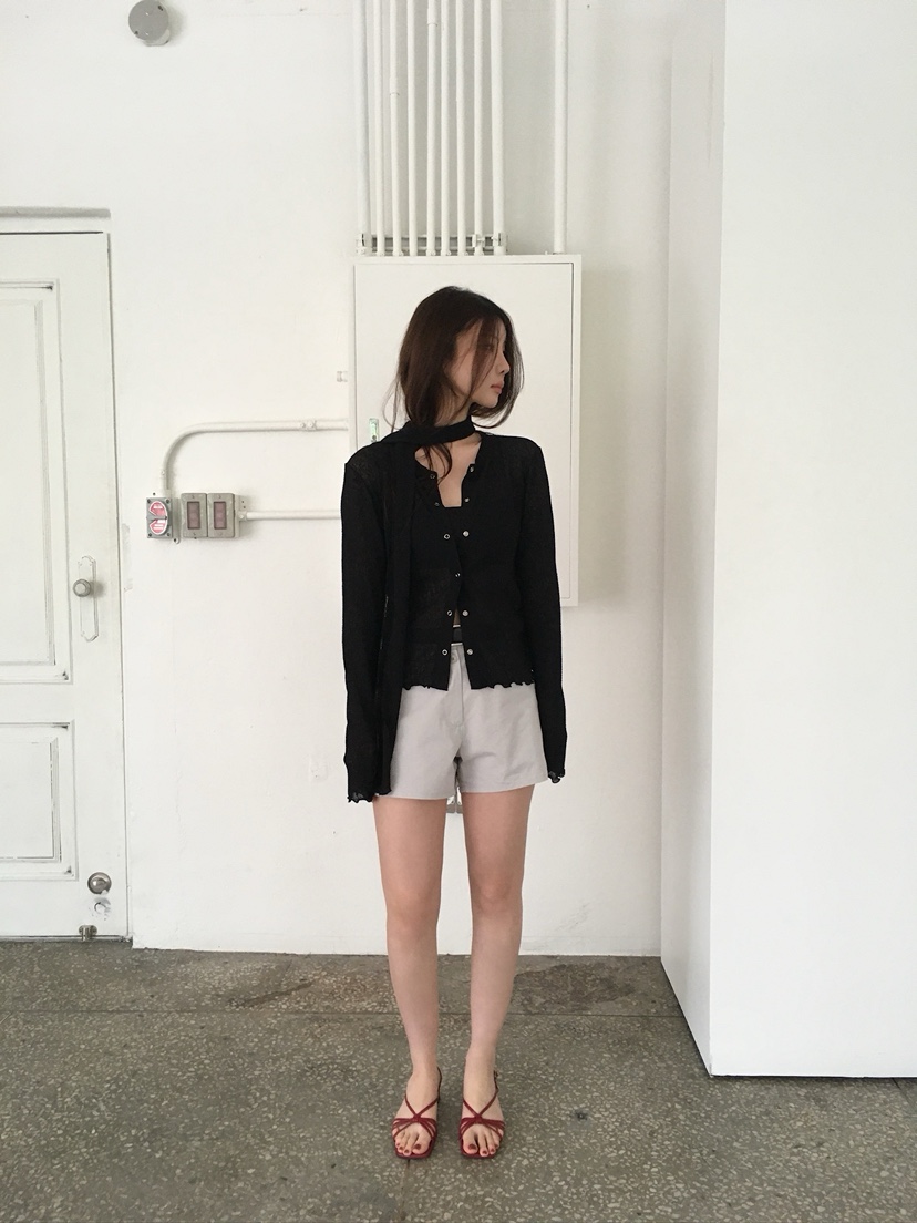 UNBOUND韓國代購女士新款休閑推薦職業26夏季開衫含圍巾褶裥UNBOUND開衫