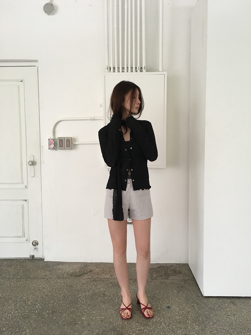 UNBOUND韓國代購女士新款休閑推薦職業26夏季開衫含圍巾褶裥UNBOUND開衫