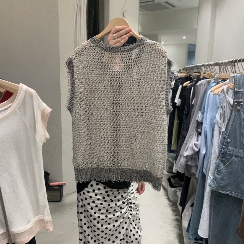 SSEMIENNE韓國直郵實拍女裝新款時尚熱賣職業人氣馬甲花朵SSENIQUE/SSEMIENNE馬甲